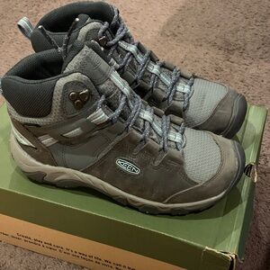 Keen Steens Mid Charcoal and Teal Hiking Boots